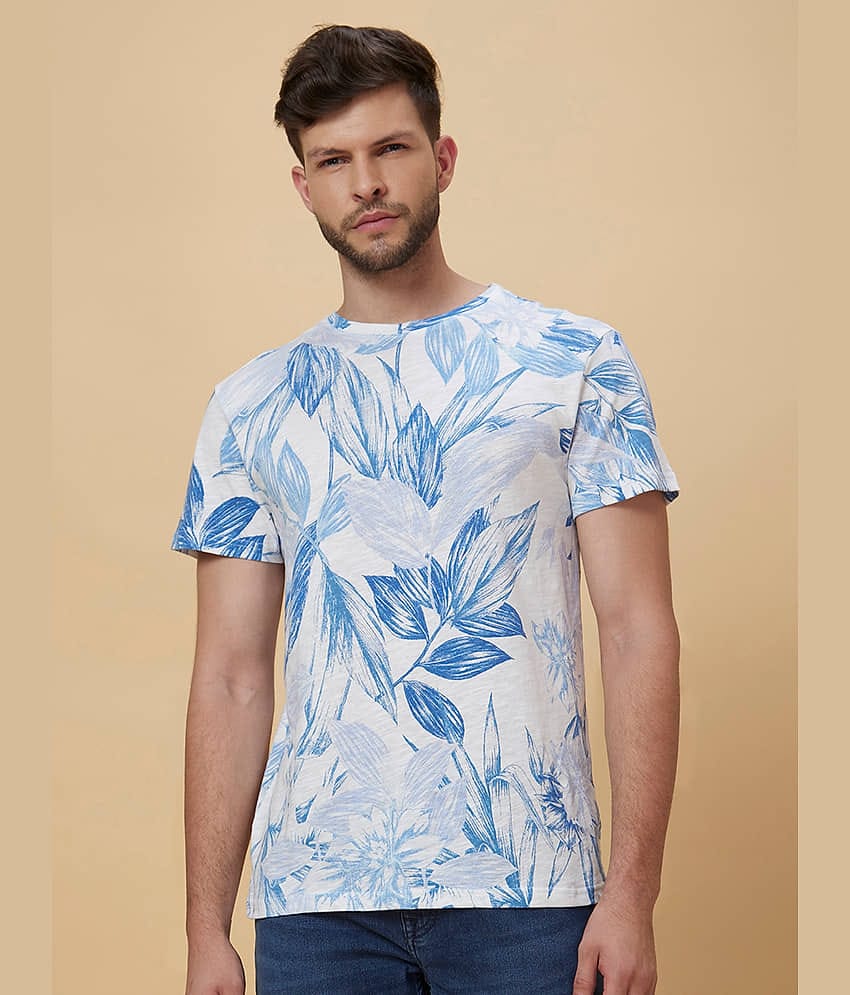 Globus - White Cotton Regular Fit Men's T-Shirt ( Pack of 1 )