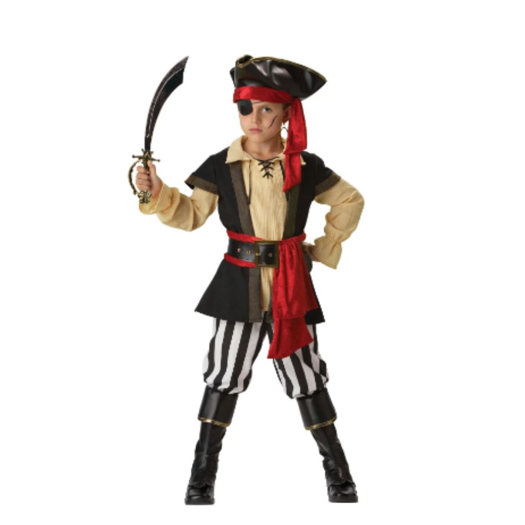 Wanna Party Kids Pirate Costume Full Set - Size M - Age 5 to 7