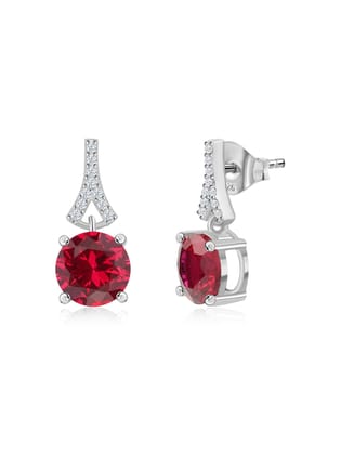 2.25 Carat Ruby Stud Earrings For Women