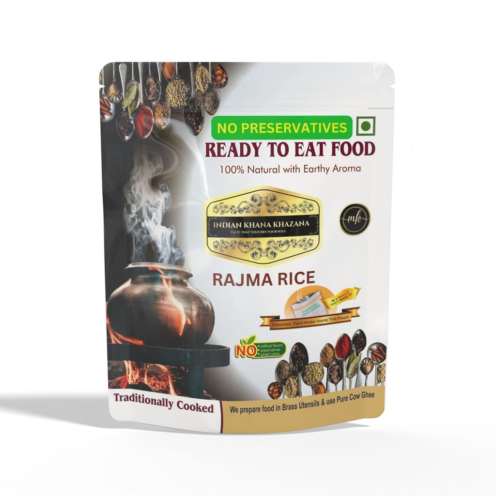 Ready to eat Rajma Rice Combo | No Added Preservative and Colours/Serve Hot Anytime Anywhere with our Disposable-Cooker inside the Pack/Indian Tasty Flavour Ready to Eat Food