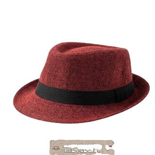 Elegant Handwoven Red Fedora - Stylish Fashion Accessory Elegant Handwoven Red Fedora - Stylish Fashion Accessory