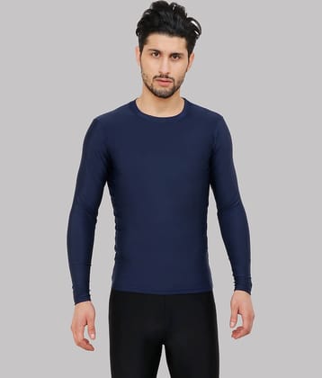 neverlose White Polyester Slim Fit Men's Compression T-Shirt ( Pack of 1 )
