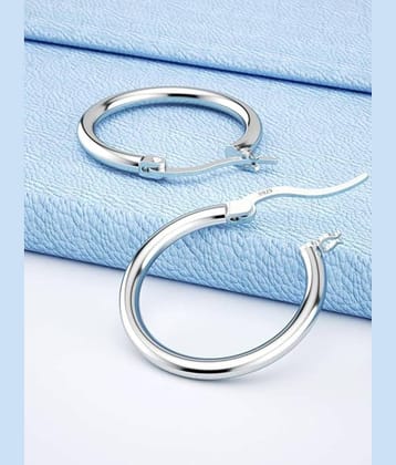 Stainless Steel Contemporary Hoop Earrings