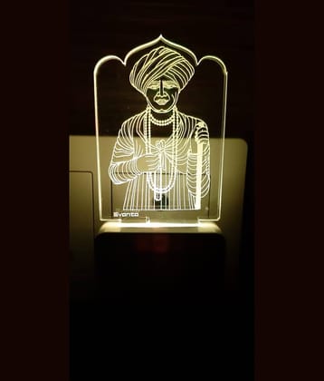 SUPER AJANTA E043 JALARAM BAPA Night Lamp Multi - Pack of 1