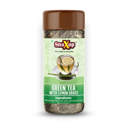 SnaXup Green Tea With Lemon Grass Tea 50Gm