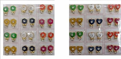 VARNI CREATION Ladoo Gopal Kundal (Multicolour, Small) - Set of 12