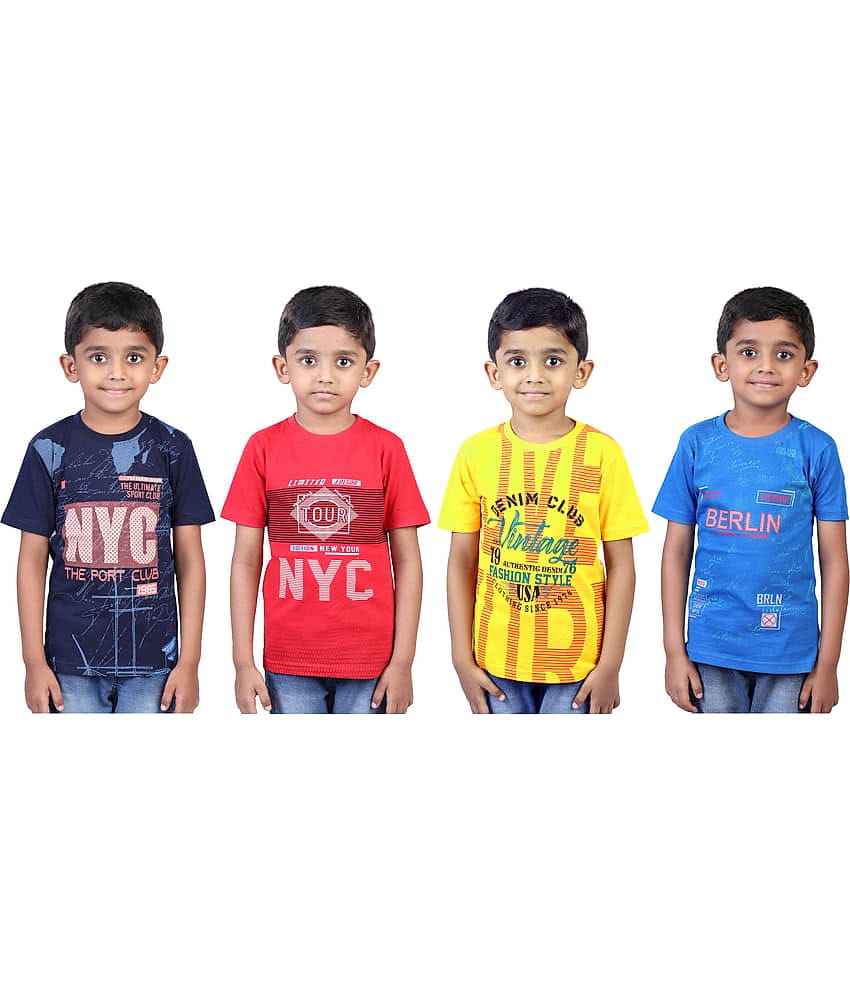 JILZ Pack of 1 Boys Cotton T-Shirt ( Multi Color )