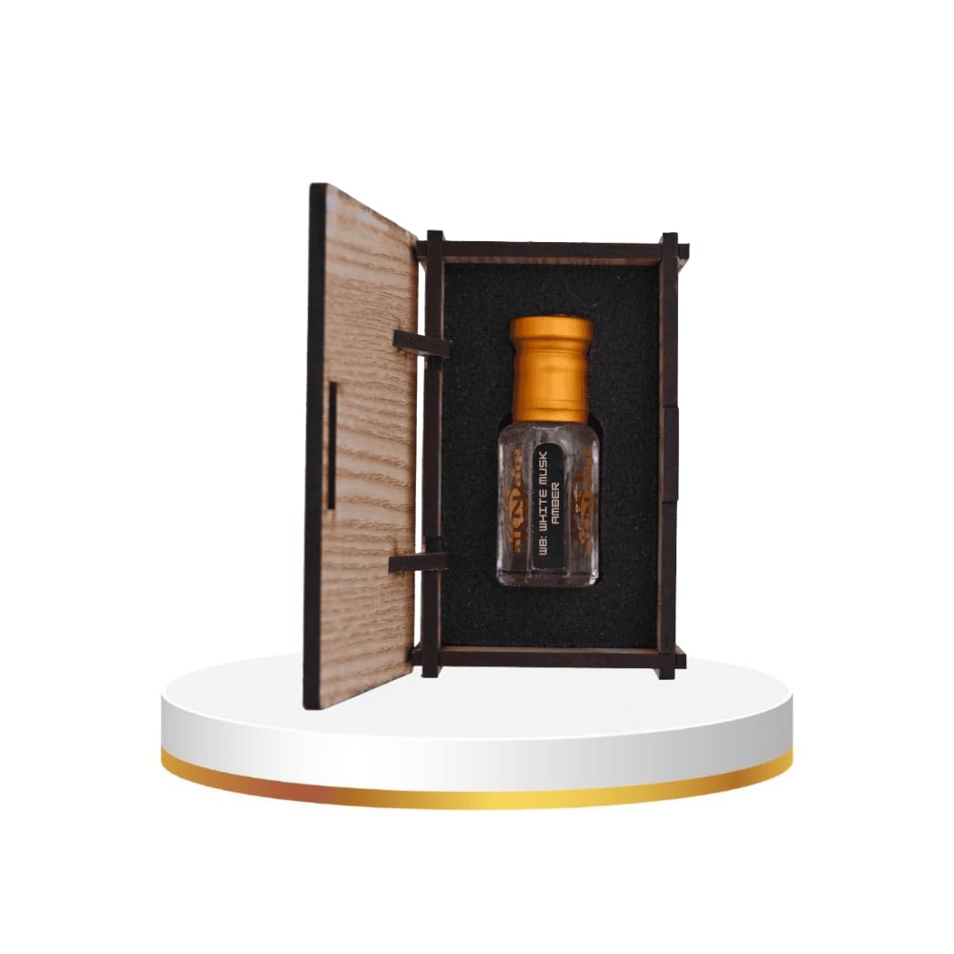 alnaqi fragrances White-Musk-Amber 6ml - Luxury Musk-Perfume-Men, No Alcohol Concentrated-Attar, Original White-Amber-Oil, Long Lasting Arabic-Parfum