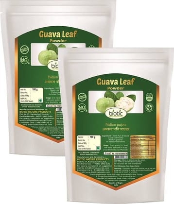 Biotic Guava Leaf Powder - Amrud Powder - Guava Powder 200 gm