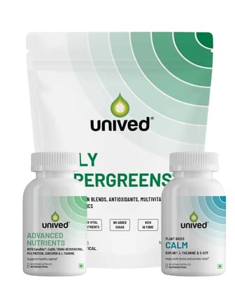 Unived Daily Energy, Stress Relief & Wellness Combo Pack