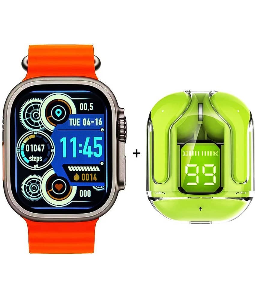 Retailstore Combo Digital Display Earbuds Multicolor Smart Watch