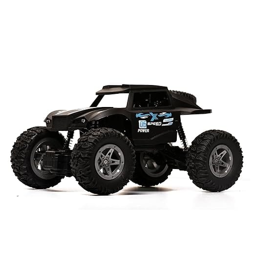 Braintastic Rechargeable 4 Wheel Metal Alloy Phantom Climber Rock Crawler Remote Control RC Car Vehicle Toys for Kids Age 6+ Years