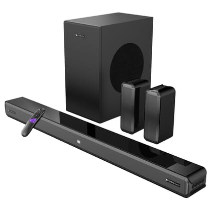 ZEBRONICS Juke BAR 9510WS PRO Dolby 5.1 Soundbar, Dolby Audio, 600 Watts, Wireless (Dual Rear Satellites & 6.5" Subwoofer), Triple Driver Soundbar, Bluetooth v5.1 | HDMI (ARC) | Optical | USB | AUX ZEBRONICS Juke BAR 9510WS PRO Dolby 5.1 Soundbar, Dolby 