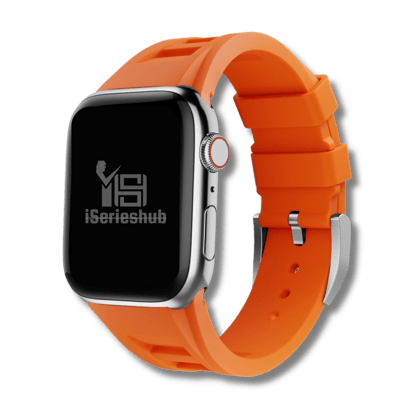 Luxury Richard Miller Sports Bands By iSerieshub Comaptible For iWatch-44MM / Orange