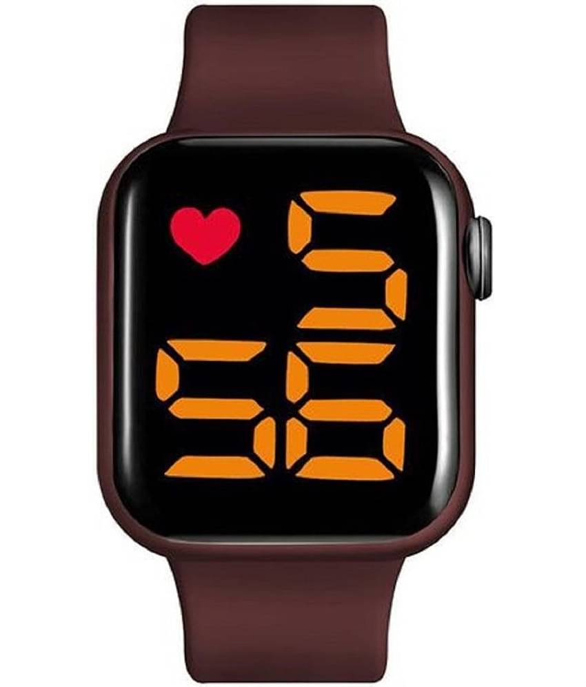 Renaissance Traders - Maroon Silicon Digital Men's Watch