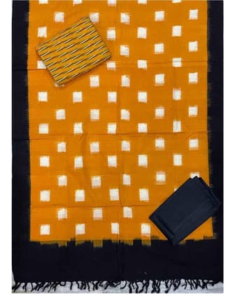 POCHAMPALLY IKAT YELLOW WITH BLACK COLOR SUITE -C32