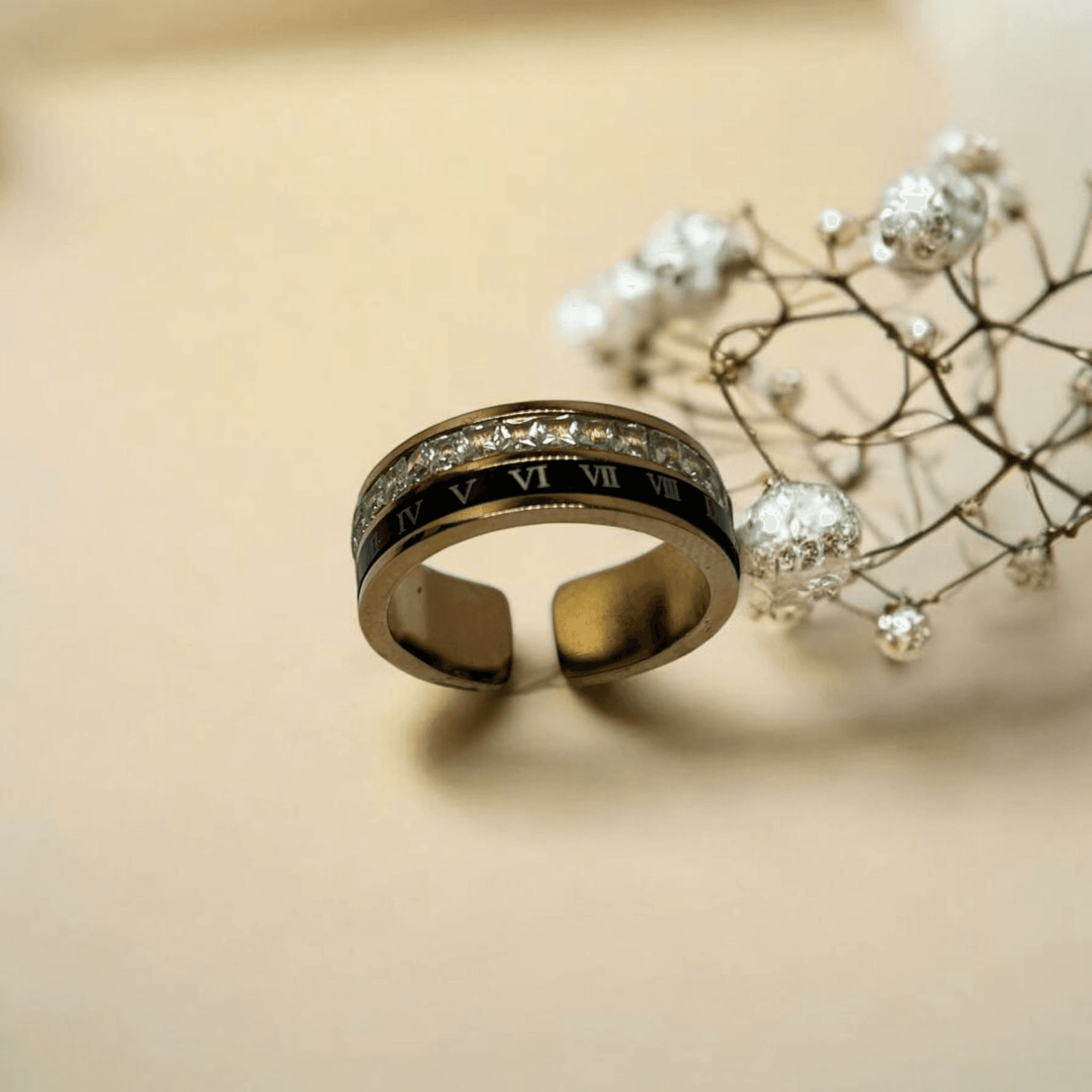 Monochrome Elegance Ring