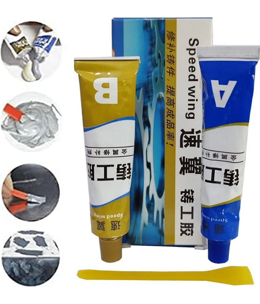 Magic Metal Mending, Cold Weld Metal Repair Paste Adhesive Gel, Ab Strong Glue Universal Metal Plastic Weld Repair Glue Aluminum, Chrome, Stainless Steel 100 Gms (50 Gms A + 50 Gms B)