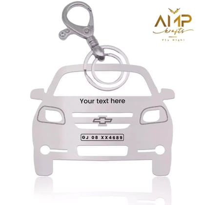 Chevrolet Aveo Keychain-Front View / Silver