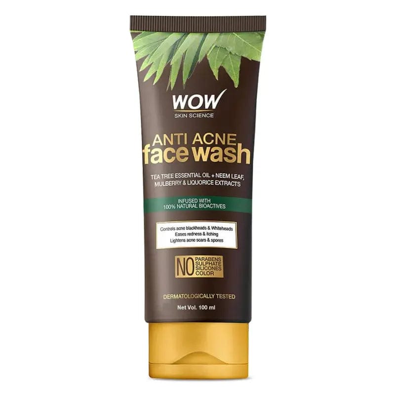 WOW Skin Science ANTI ACNE FACE WASH Tube (100 ML)-100 ML