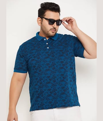 RELANE - Teal Blue Cotton Blend Regular Fit Men's Polo T Shirt ( Pack of 1 )