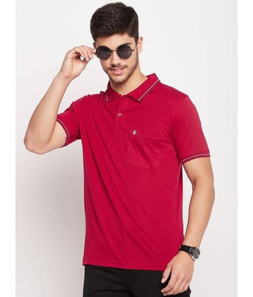 UNIBERRY Pack of 1 Cotton Blend Regular Fit Solid Half Sleeves Men's Polo T Shirt ( Olive )