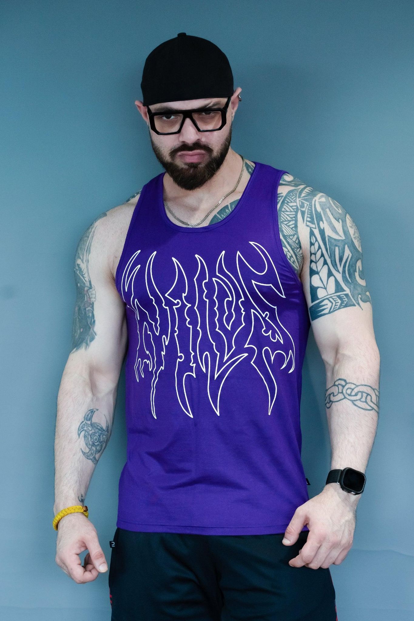 WILDS FLAME TANK IN PURPLE-S