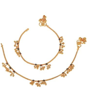 AanyaCentric - Gold Anklets ( Pack of 1 )