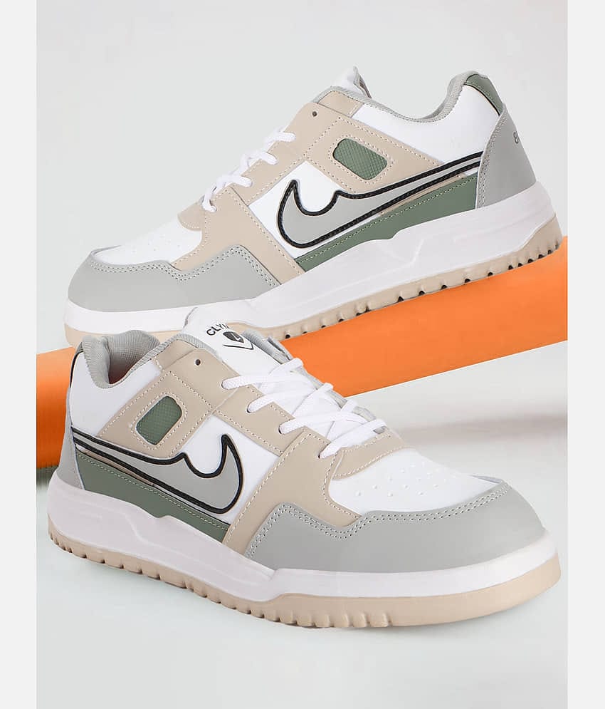 Clymb FORCE Beige Men's Sneakers