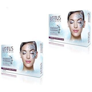 Lotus Herbals Radiant Platinum Cellular Anti-Ageing 1 Facial Kit  37G ( Pack Of 2 )