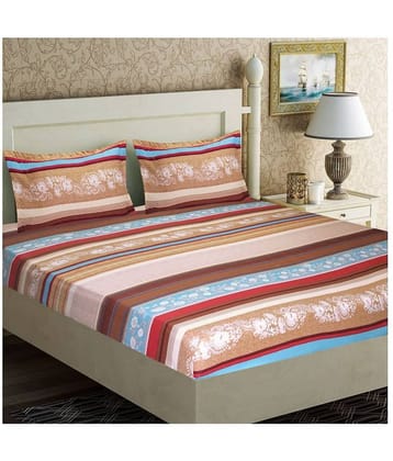 Home Candy Microfibre Double Bedsheet ( Brown )