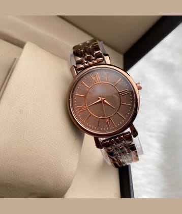 EEWHI Brown Metal Analog Womens Watch
