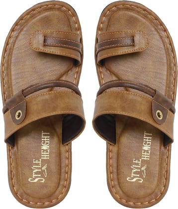 Style Height Tan Flip Flops