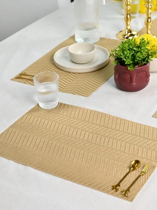 Golden Chevron Weave Dining Table Placemats Golden Chevron Weave Dining Table Placemats