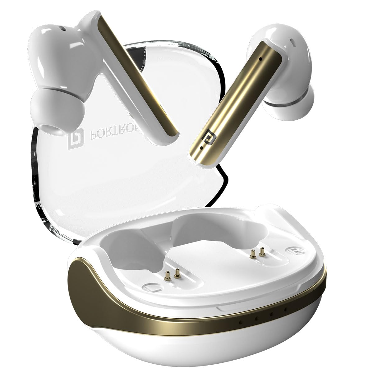 Portronics Harmonics Twins S7 True Wireless in Ear Earbuds with 35Hrs Playtime (White)