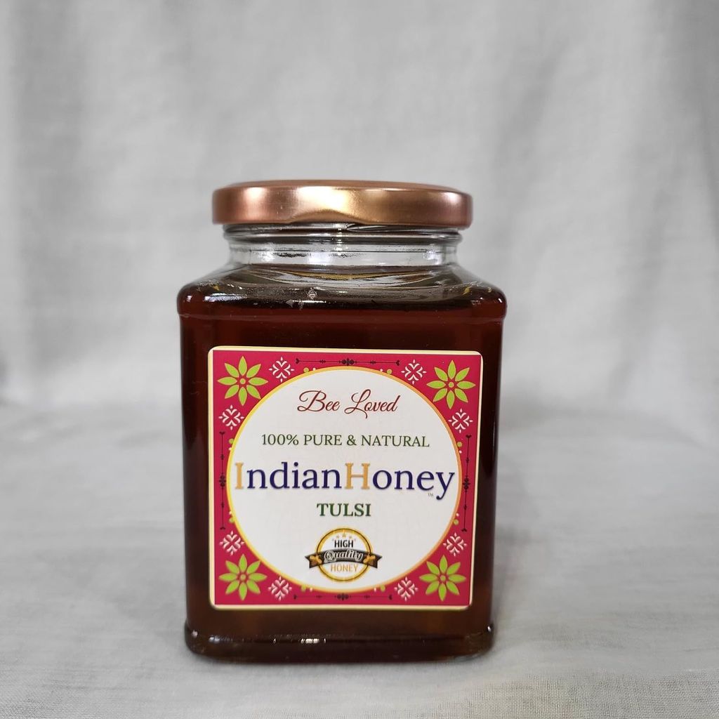 IndianHoney Tulsi Honey A Natural, Aromatic Infused With The Rich Flavor Earthy Freshness