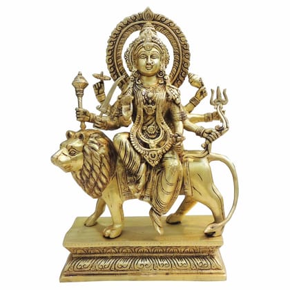 Brass Durga Ji God Idol - Traditional Religious Showpiece, Height : 17 Inch (BSMAS1779 J)