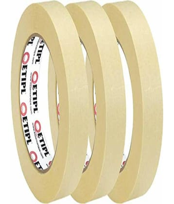 ETI -Masking Tape for Carpenters & Painters 24mm X 20Mtr (Pack of 3)