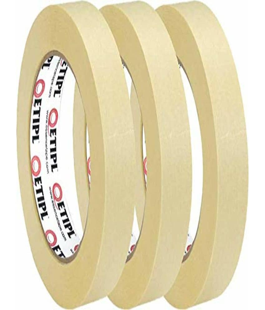 ETI -Masking Tape for Carpenters & Painters 24mm X 20Mtr (Pack of 3)