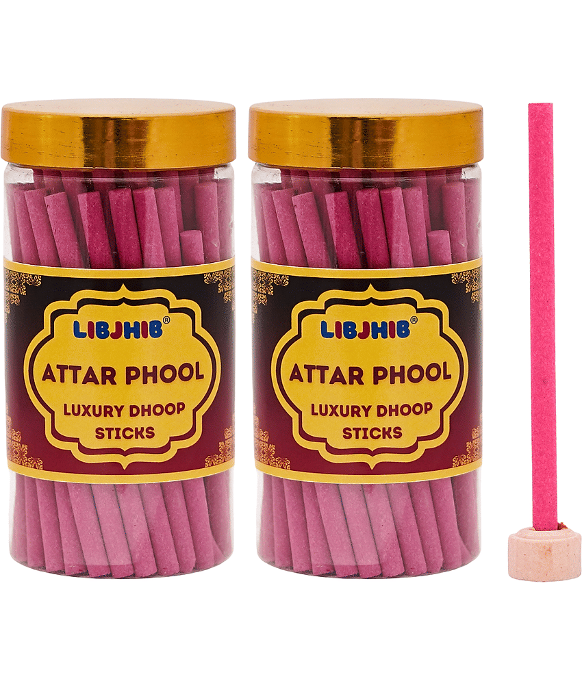 Libjhib Incense Dhoop Sticks Attat Phool 120 gm ( Pack of 2 )