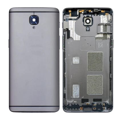 Battery Back Door Panel Housing Body for Oneplus 3 with Power Volume , Audio Control Buttons and Sim Card tray Graphite Grey