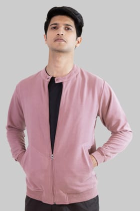 Zip-Up Jacket: Rose Gold-L