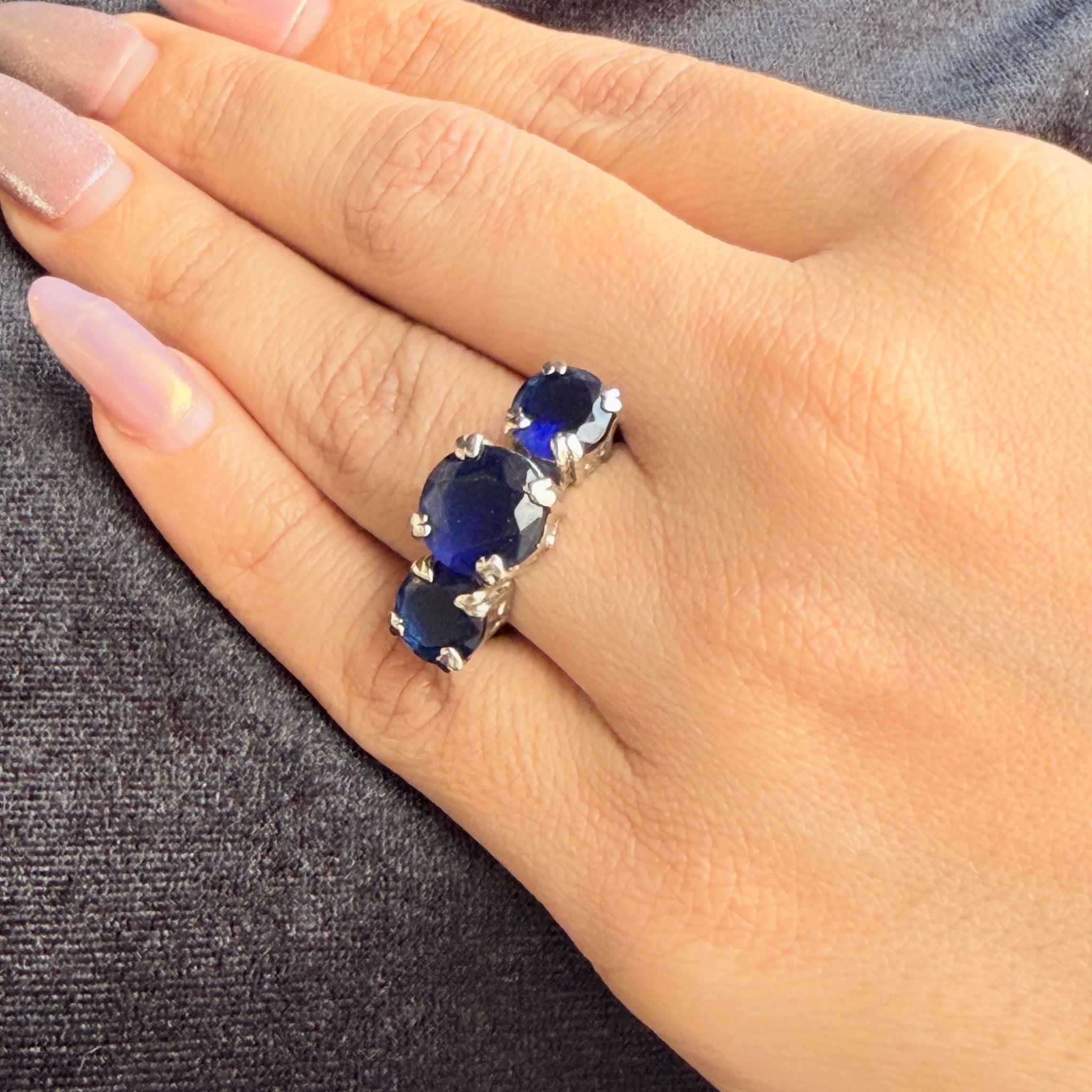 Vs sterling silver cocktail ring 211 7g-9