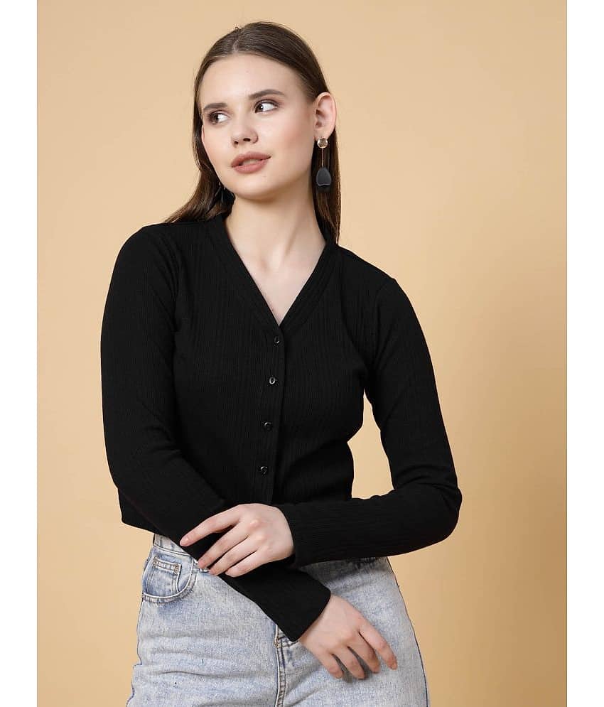Rigo Women Striped Cotton Shirt ( Black )