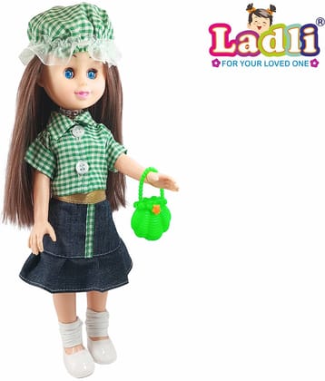 Blinking Eye Girl Doll Cool Green Skult Dress Doll Toy for kids Age 3 yr & Above