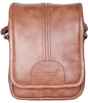 Trust - Tan Textured Messenger Bags