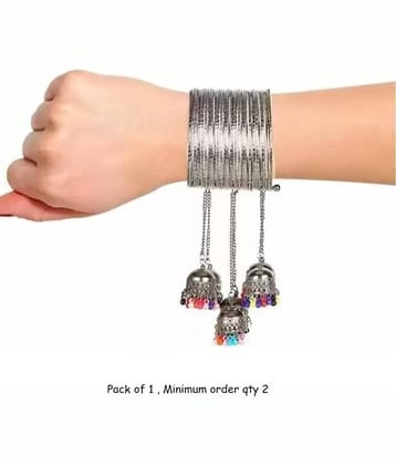 Samridhi DC Silver Bangle Set ( Pack of 1 )