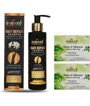 Herbal Hair Repair Shampoo 200 Ml & Neem/Aloevera Soap 2 Pc Each 75 G