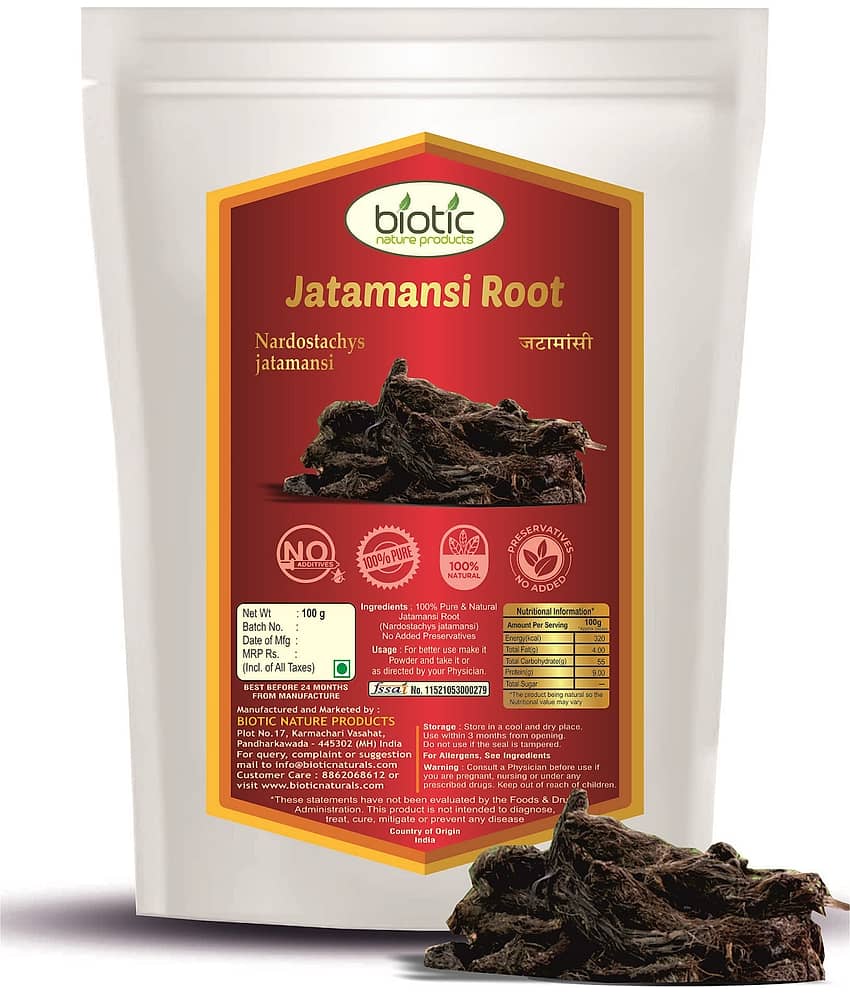 Biotic Jatamansi Roots for Hair - Raw Jatamasi - Jadamanji Root for Hair 100 gm