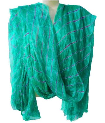 Apratim Green Chiffon Leheria Dupatta